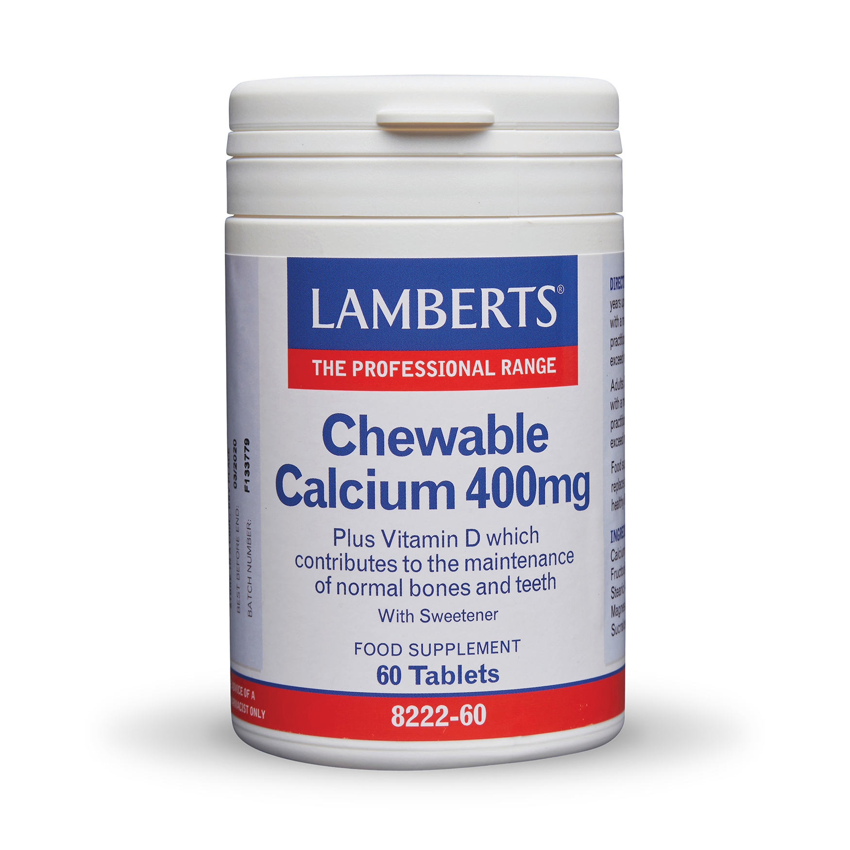 Lamberts Chewable Calcium 400mg