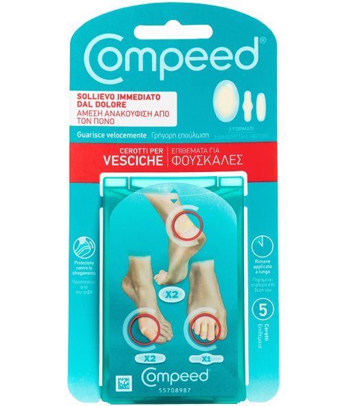 Compeed Επιθέματα Διαφορετικών Μεγεθών για Φουσκάλες x5