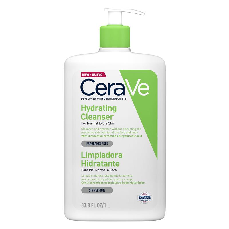 Cerave Hydrating Cleanser Κρέμα Καθαρισμού Προσώπου & Σώματος 1Lt