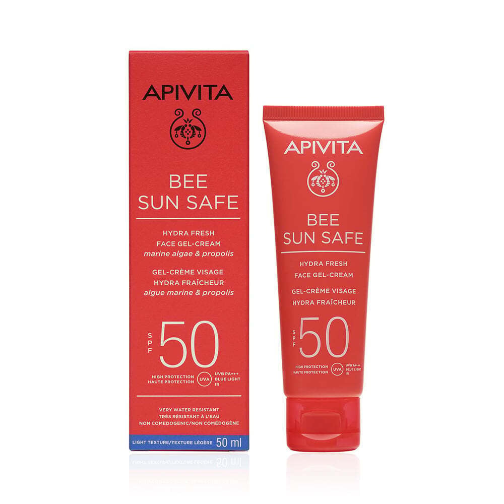 Apivita Bee Sun Safe Κρέμα-Gel Προσώπου SPF50 με χρώμα